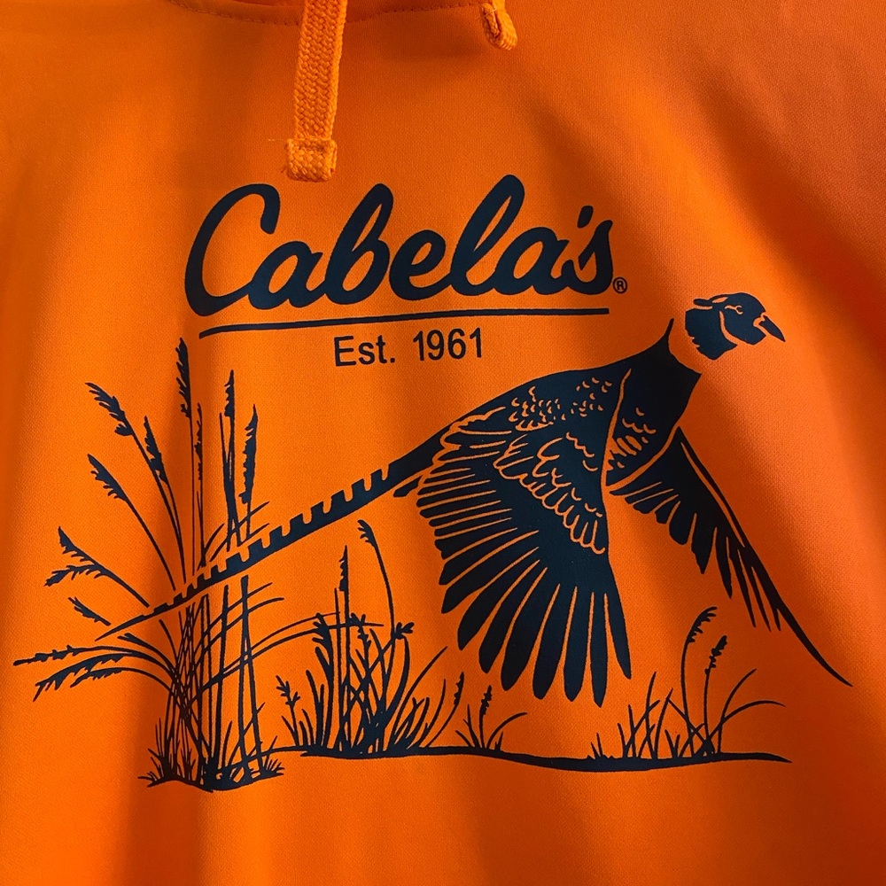 NWOT Cabella’s Hunters Orange Pheasant Sweatshirt Size Large